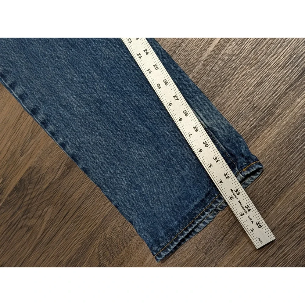 Levis 501 Original Fit Mens Distressed Straight Leg Jeans Blue W36 L34 (Fits 35)